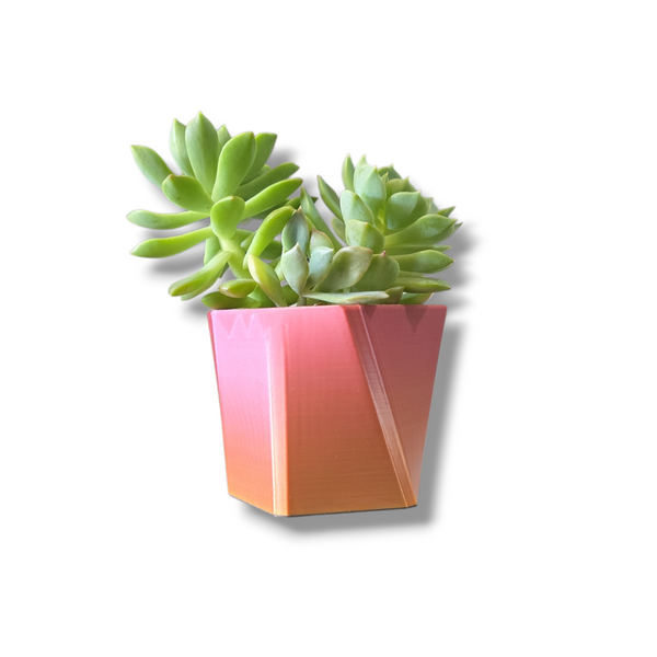 Small Plato Pot - Silk Pink/Orange