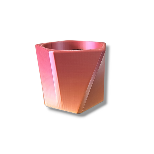 Small Plato Pot - Silk Pink/Orange
